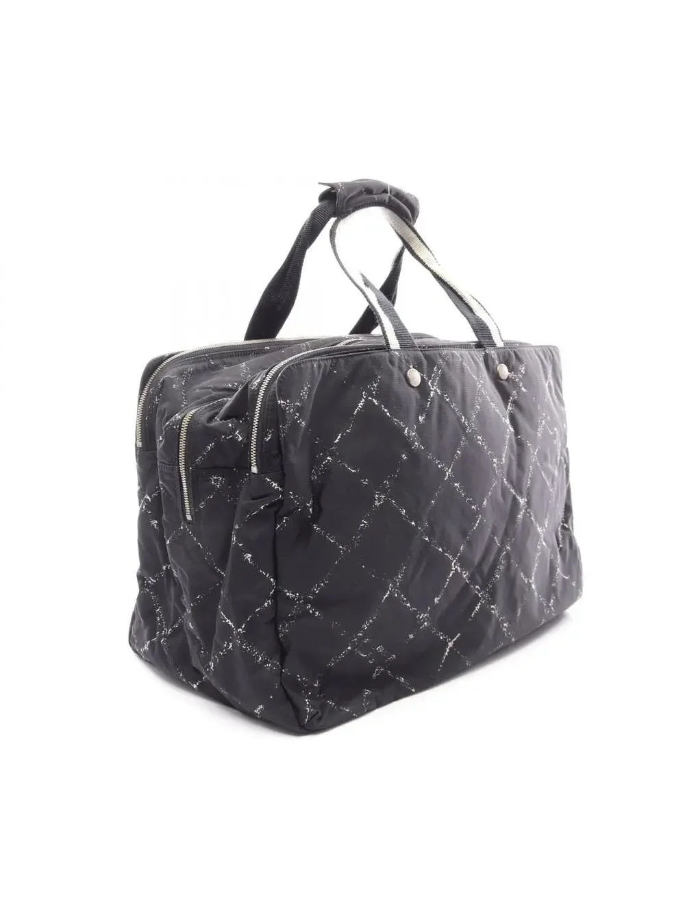 Chanel Old Travel Line Bag Nylon Black #278062C44B